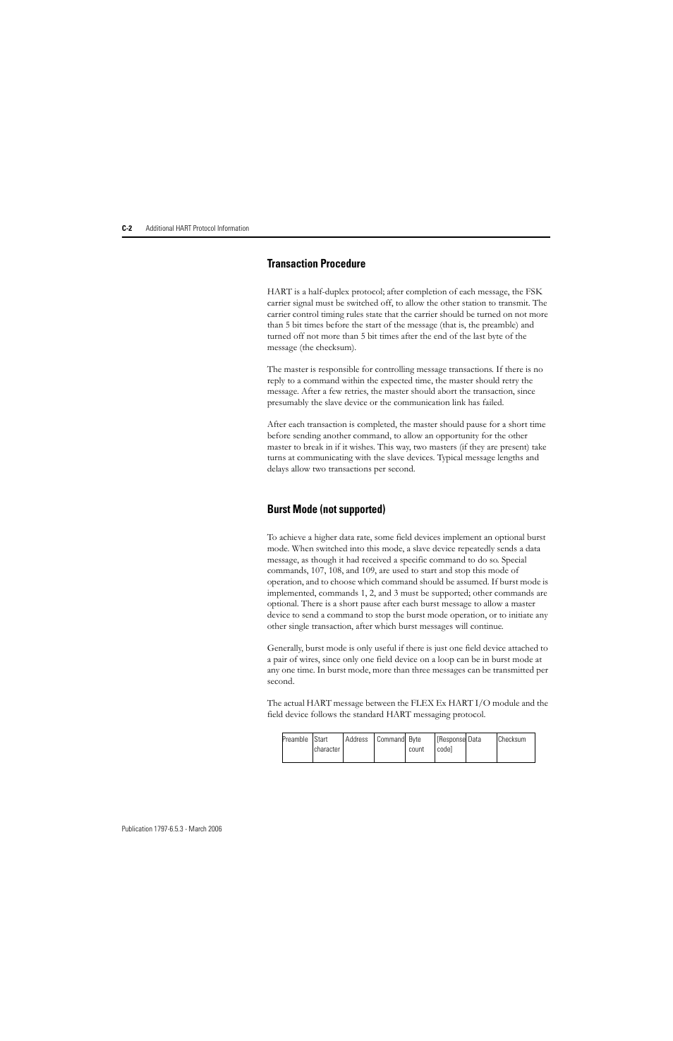 Transaction procedure, Burst mode (not supported) | Rockwell Automation 1797-OE8H FLEX Ex HART Analog Modules User Manual User Manual | Page 150 / 196