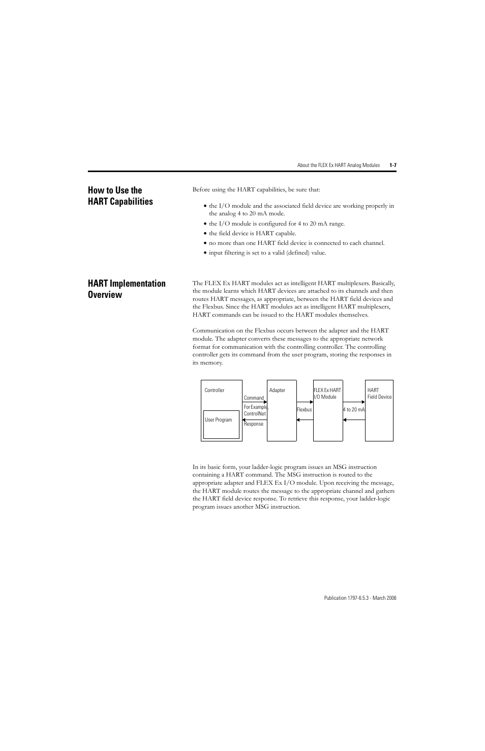 How to use the hart capabilities, Hart implementation overview | Rockwell Automation 1797-OE8H FLEX Ex HART Analog Modules User Manual User Manual | Page 21 / 196