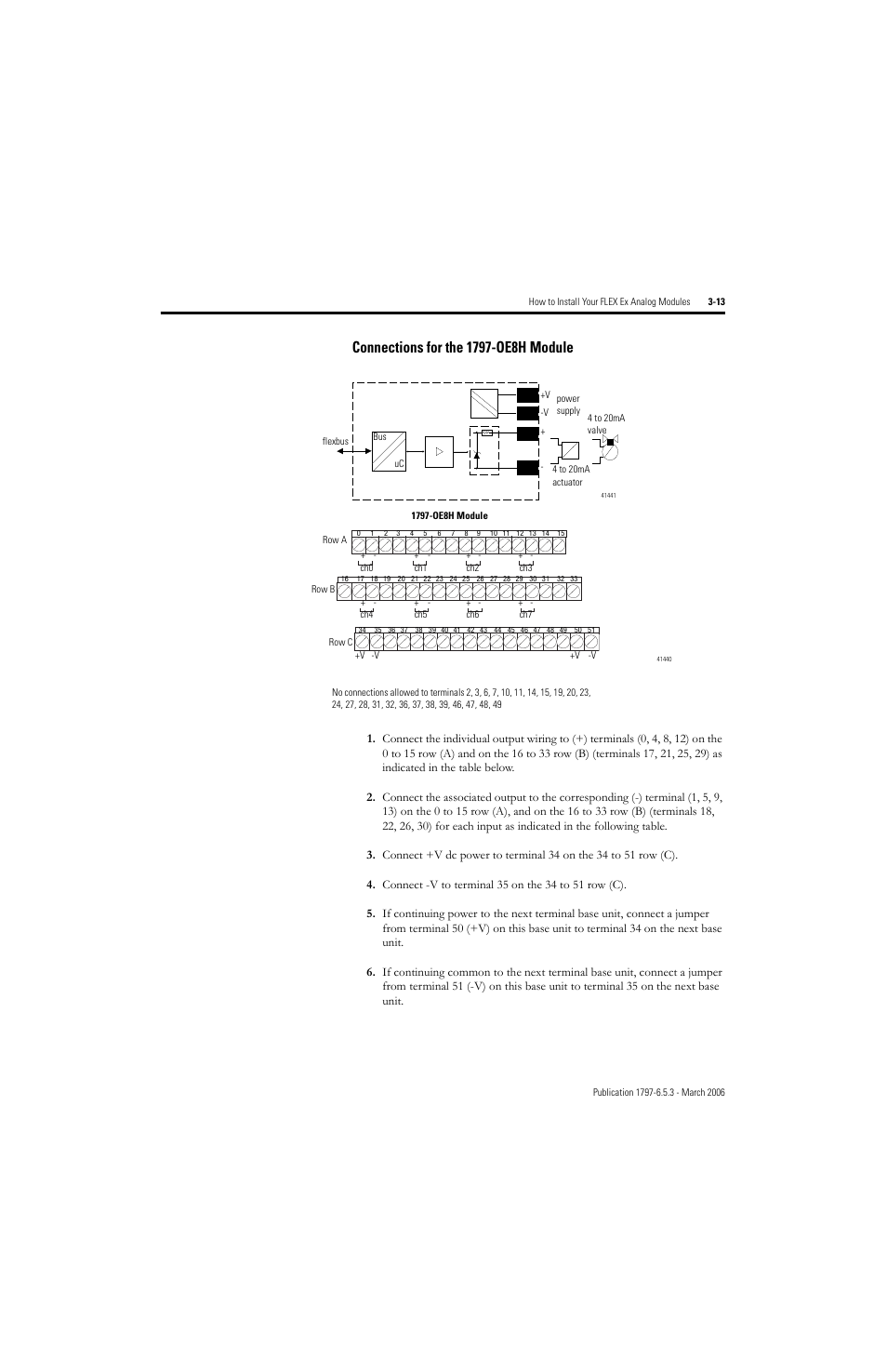 Connections for the 1797-oe8h module -13 | Rockwell Automation 1797-OE8H FLEX Ex HART Analog Modules User Manual User Manual | Page 65 / 196