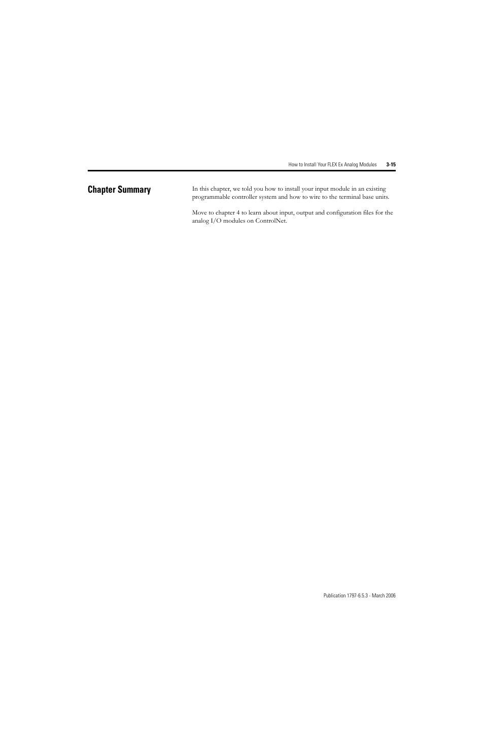 Chapter summary, Chapter summary -15 | Rockwell Automation 1797-OE8H FLEX Ex HART Analog Modules User Manual User Manual | Page 67 / 196