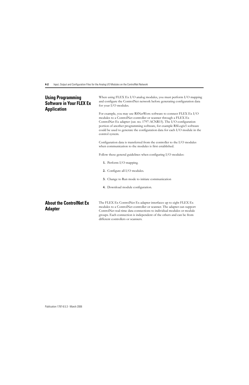 About the controlnet ex adapter | Rockwell Automation 1797-OE8H FLEX Ex HART Analog Modules User Manual User Manual | Page 70 / 196