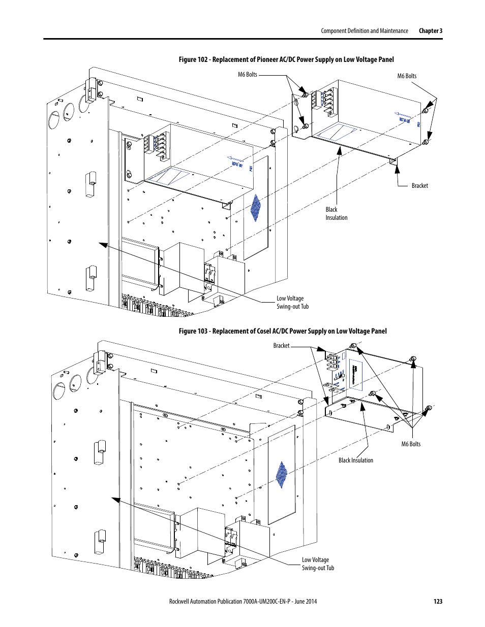 Figure 102, Figure 103 | Rockwell Automation 7000A PowerFlex Medium Voltage AC Drive (A Frame) - ForGe Control User Manual | Page 123 / 208