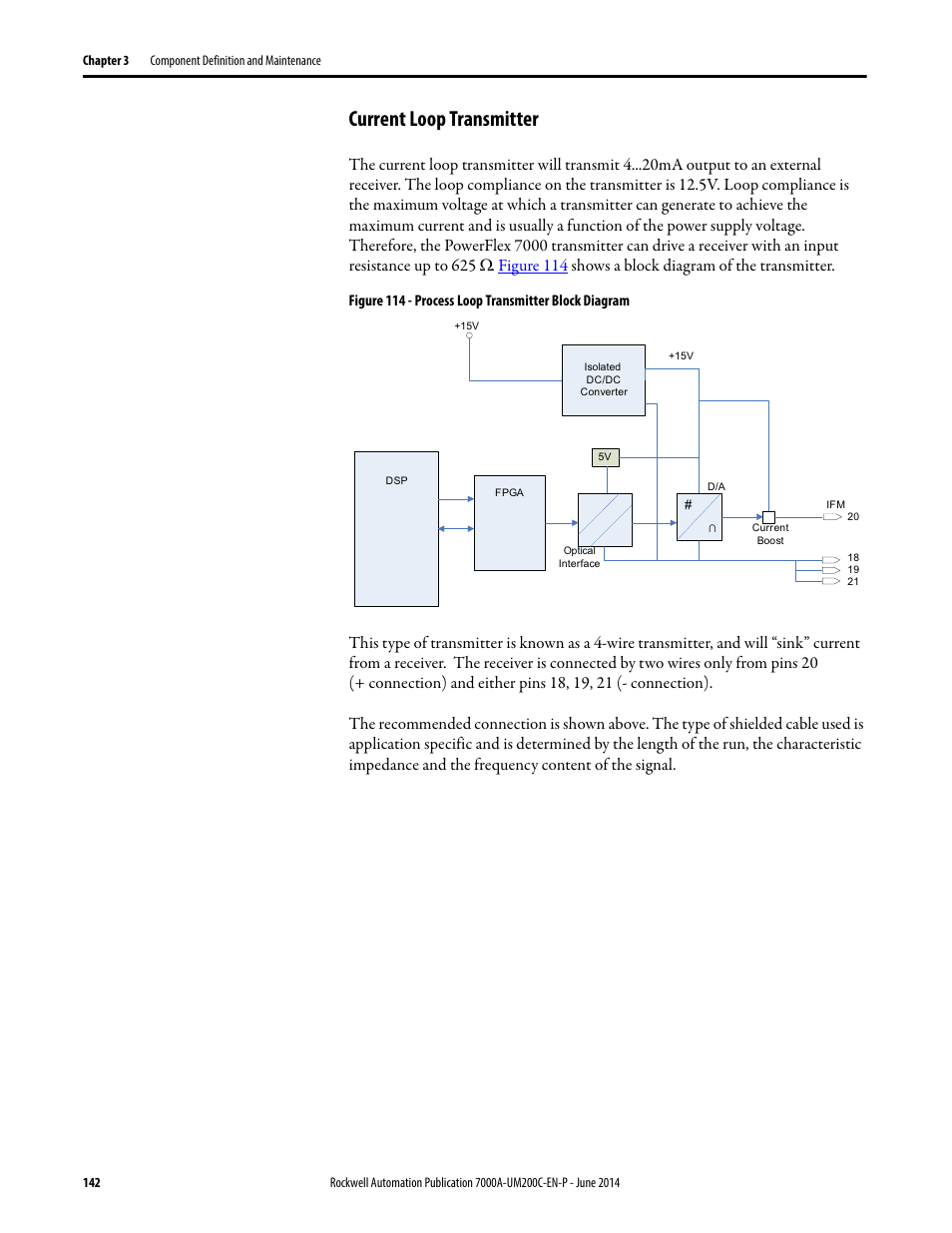 Current loop transmitter | Rockwell Automation 7000A PowerFlex Medium Voltage AC Drive (A Frame) - ForGe Control User Manual | Page 142 / 208