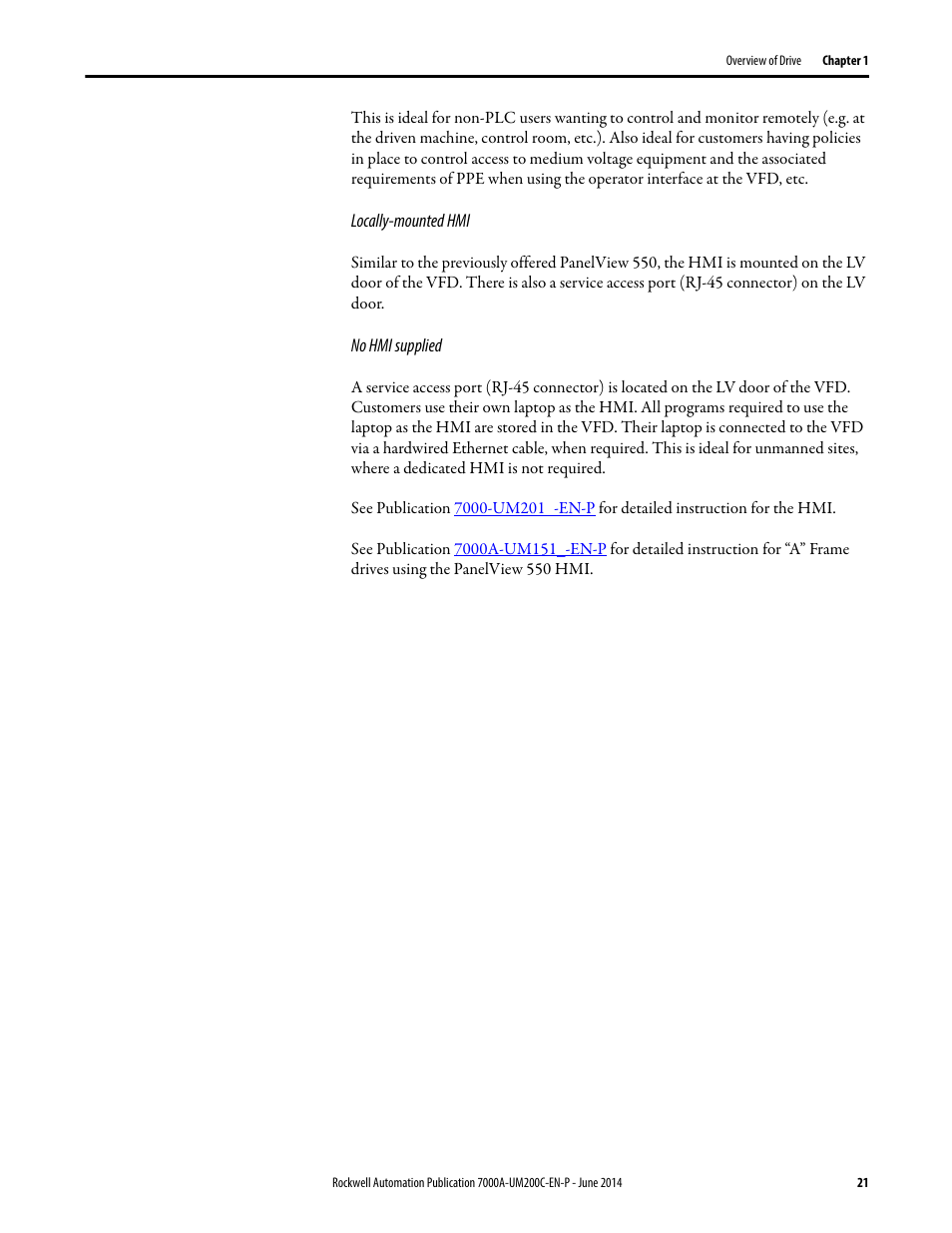 Rockwell Automation 7000A PowerFlex Medium Voltage AC Drive (A Frame) - ForGe Control User Manual | Page 21 / 208