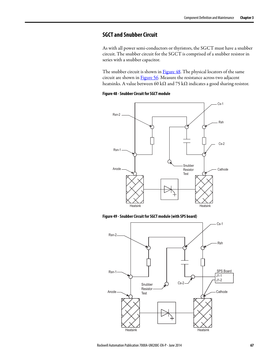 Sgct and snubber circuit | Rockwell Automation 7000A PowerFlex Medium Voltage AC Drive (A Frame) - ForGe Control User Manual | Page 67 / 208