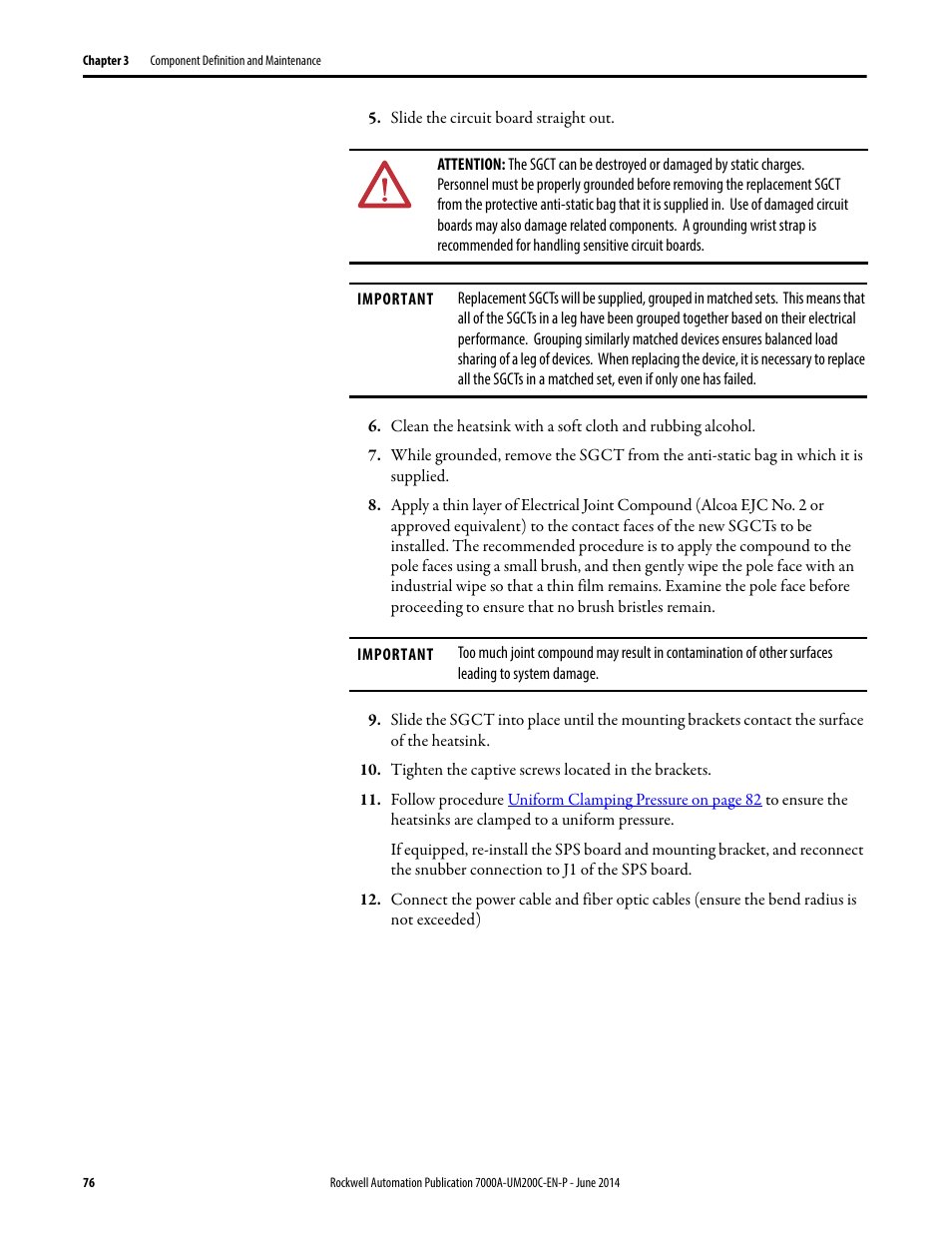 Rockwell Automation 7000A PowerFlex Medium Voltage AC Drive (A Frame) - ForGe Control User Manual | Page 76 / 208