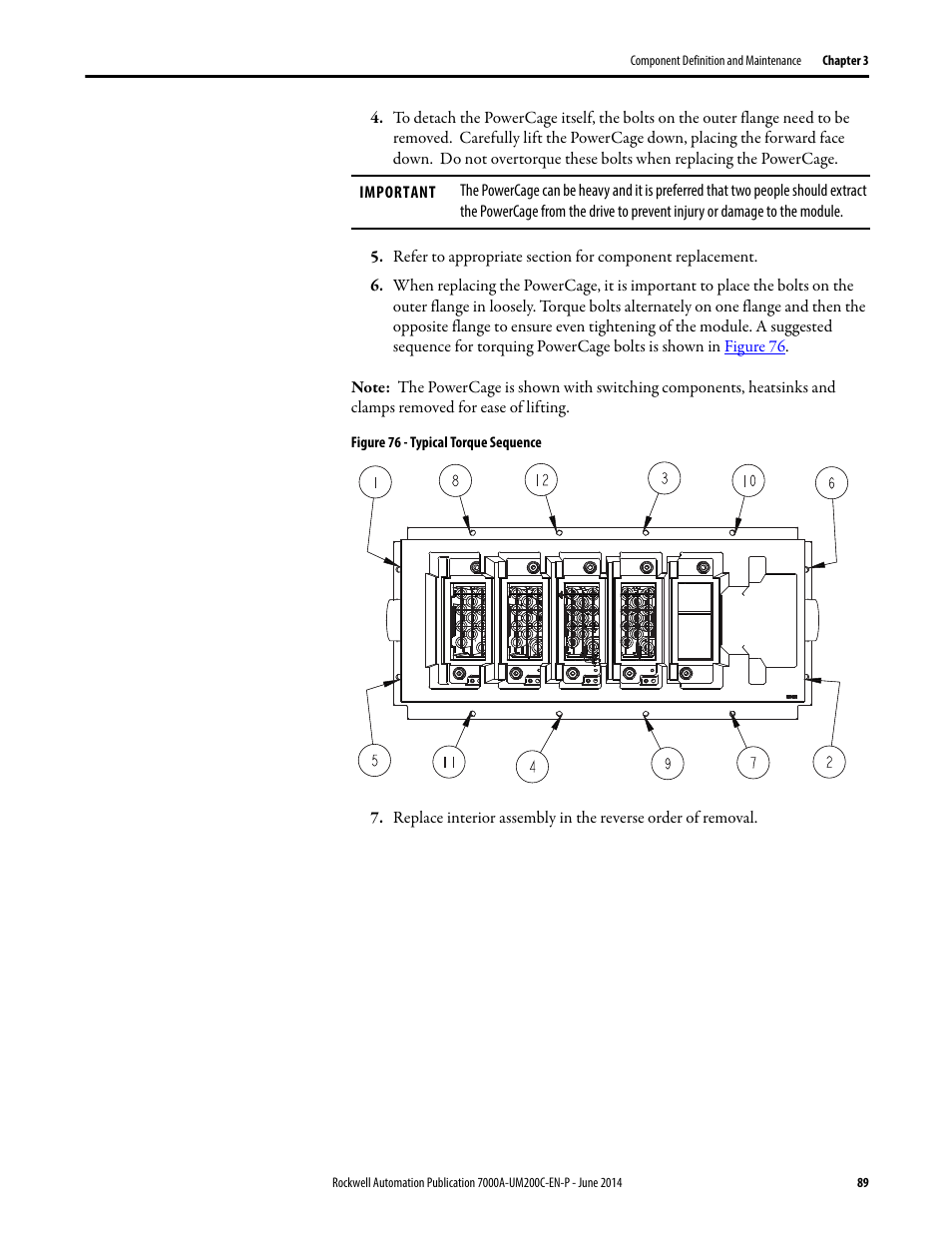 Rockwell Automation 7000A PowerFlex Medium Voltage AC Drive (A Frame) - ForGe Control User Manual | Page 89 / 208