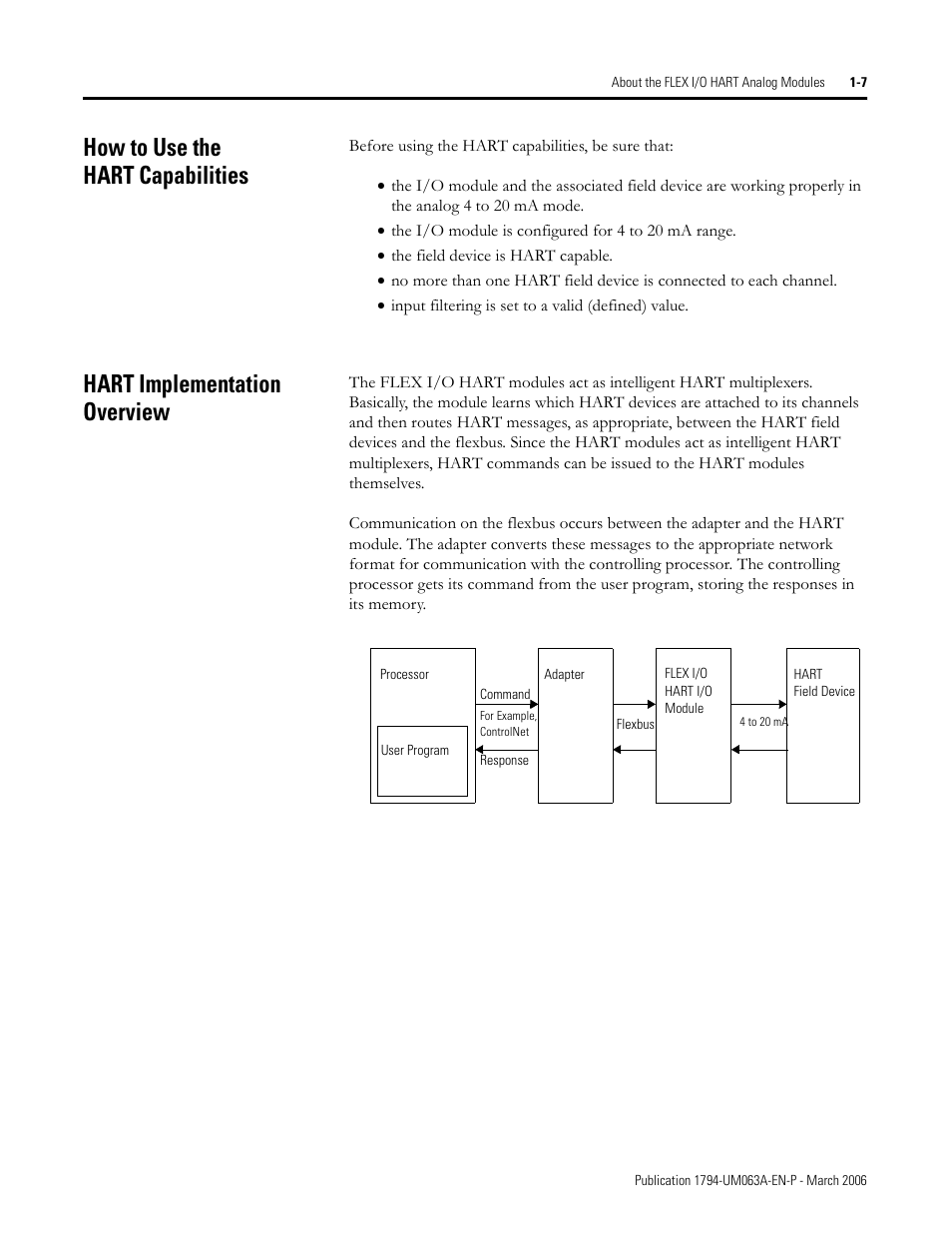 How to use the hart capabilities, Hart implementation overview | Rockwell Automation 1794-OE8H FLEX I/O HART Analog Modules User Manual User Manual | Page 23 / 146