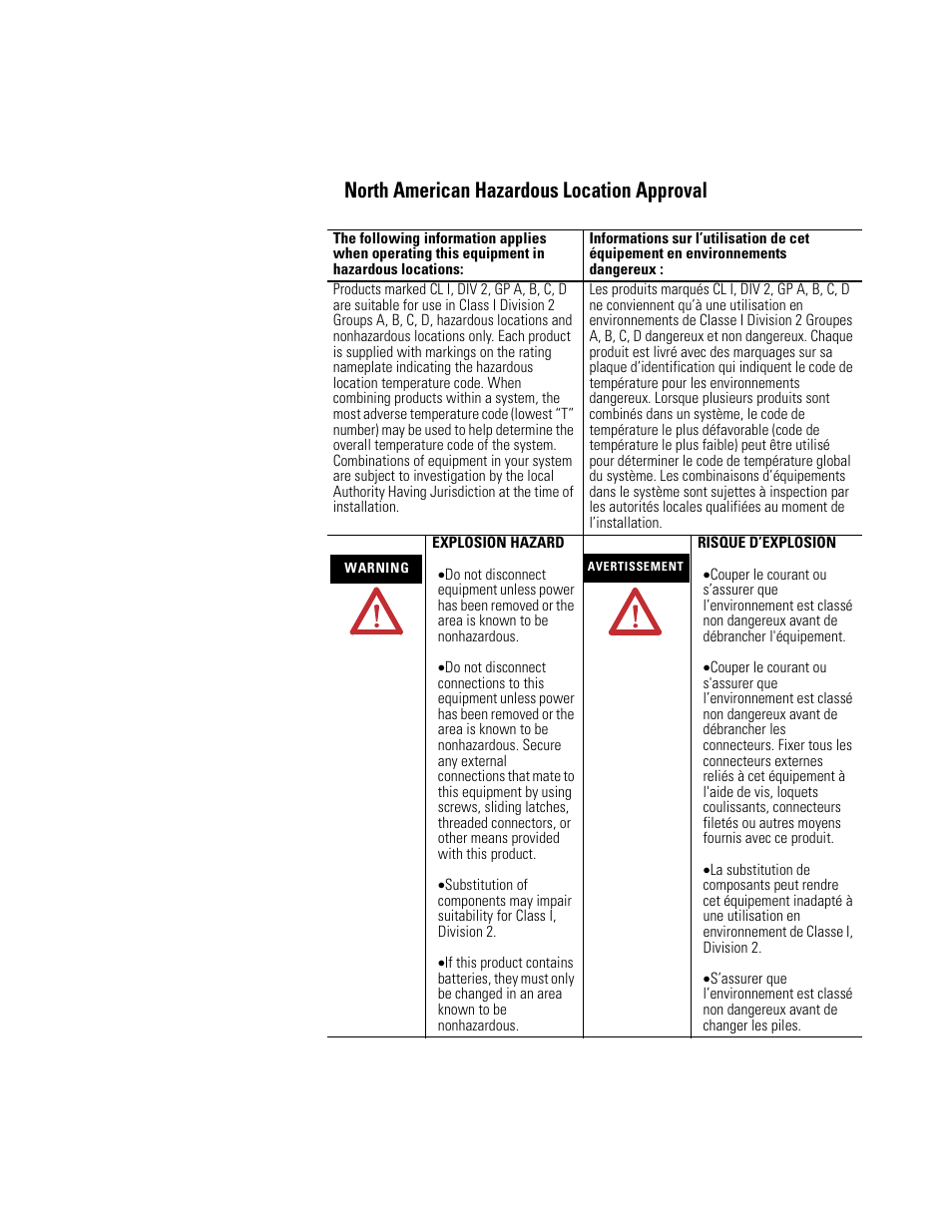 North american hazardous location approval | Rockwell Automation 1794-OE8H FLEX I/O HART Analog Modules User Manual User Manual | Page 4 / 146
