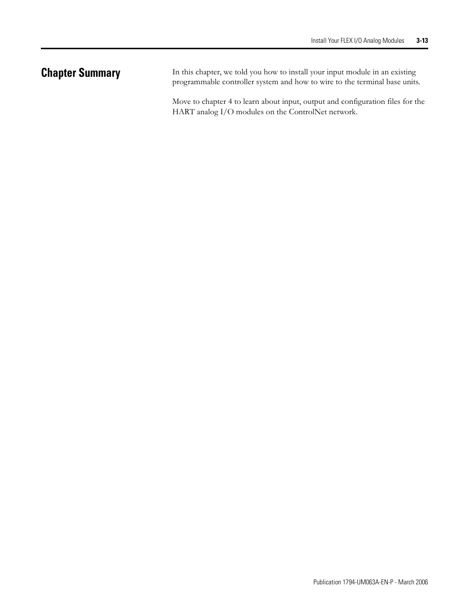 Chapter summary, Chapter summary -13 | Rockwell Automation 1794-OE8H FLEX I/O HART Analog Modules User Manual User Manual | Page 59 / 146