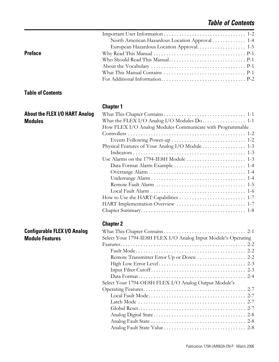 Rockwell Automation 1794-OE8H FLEX I/O HART Analog Modules User Manual User Manual | Page 7 / 146