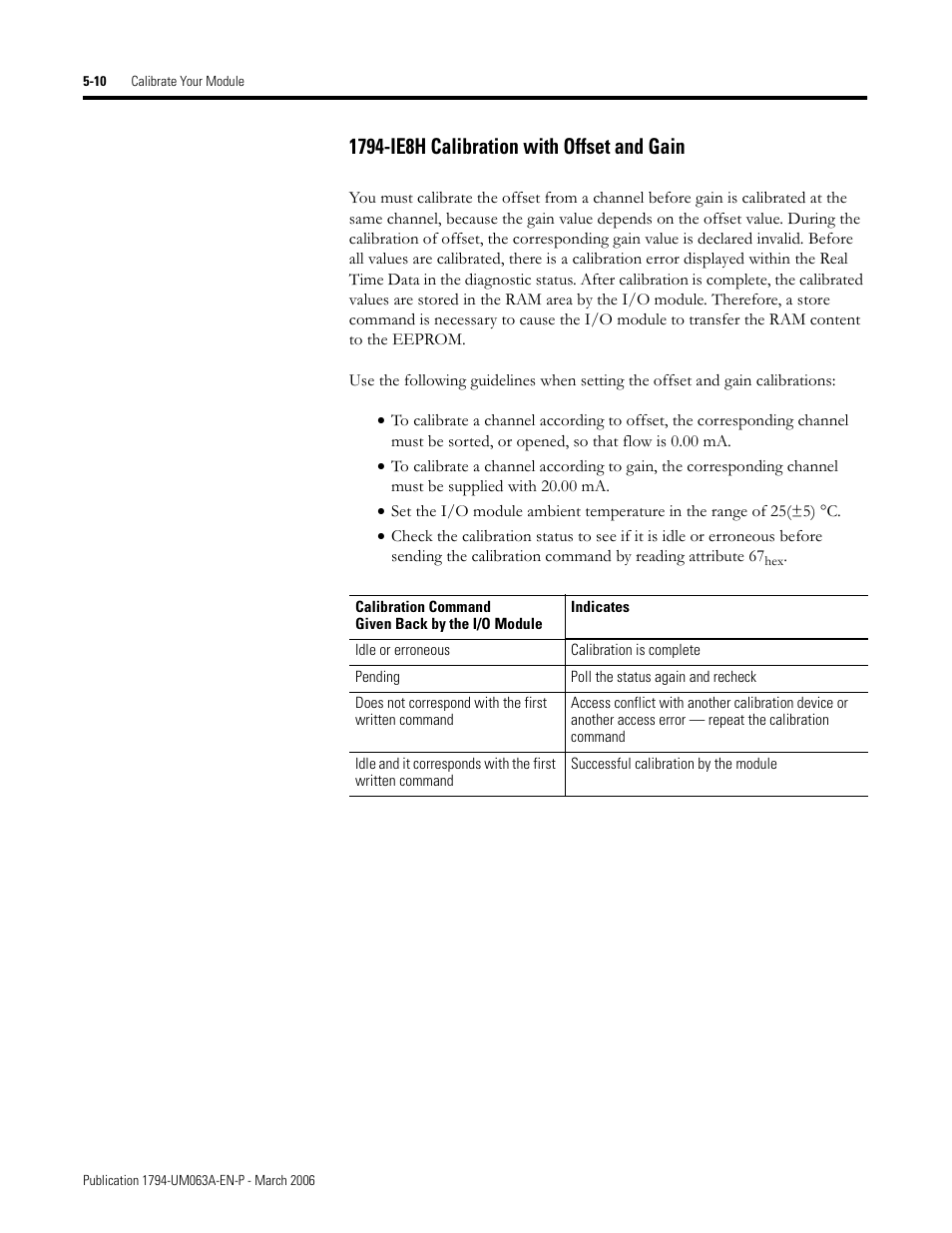 1794-ie8h calibration with offset and gain -10, 1794-ie8h calibration with offset and gain | Rockwell Automation 1794-OE8H FLEX I/O HART Analog Modules User Manual User Manual | Page 78 / 146