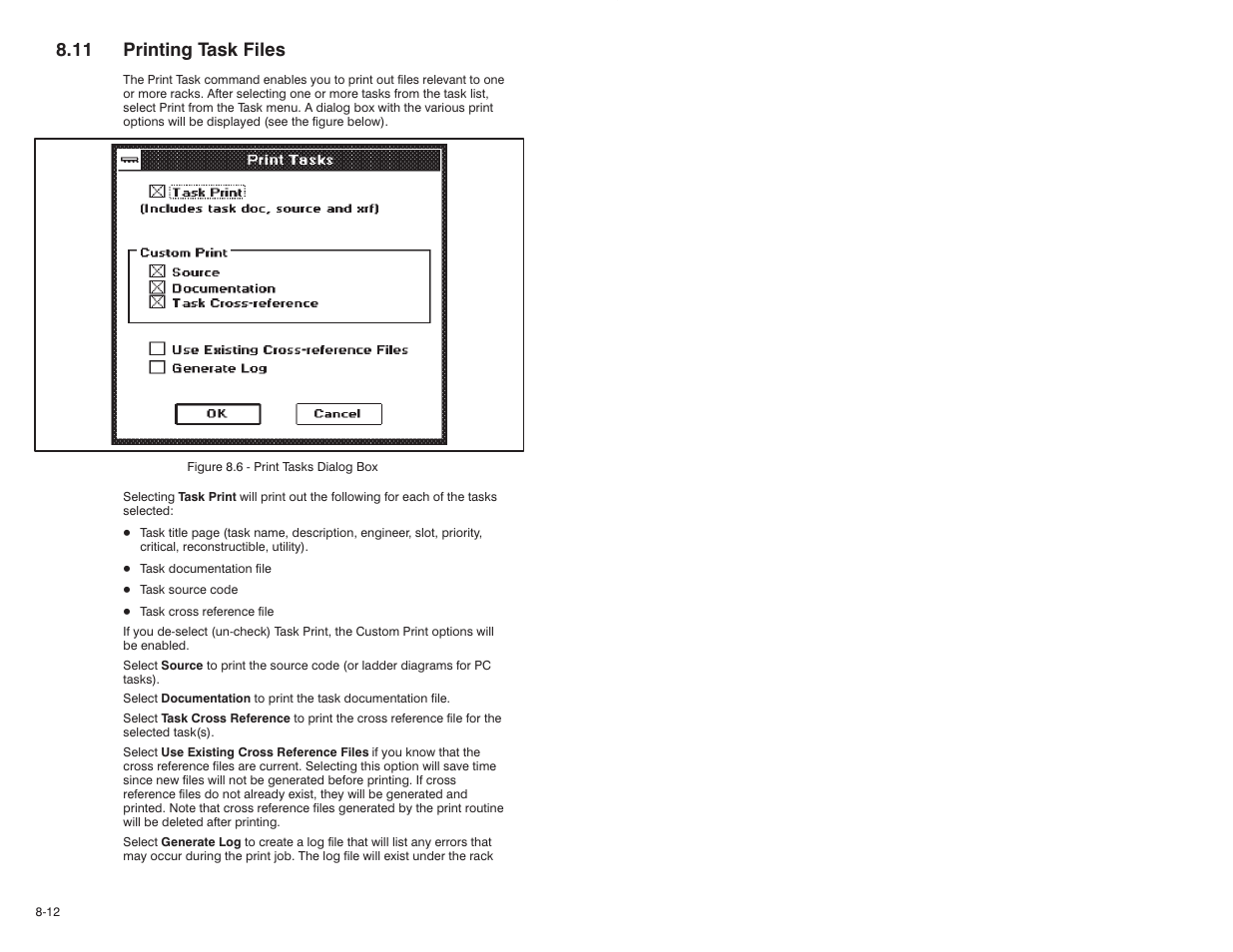 11 printing task files | Rockwell Automation 47C626 AutoMax Programming Executive V4.2 User Manual | Page 134 / 278
