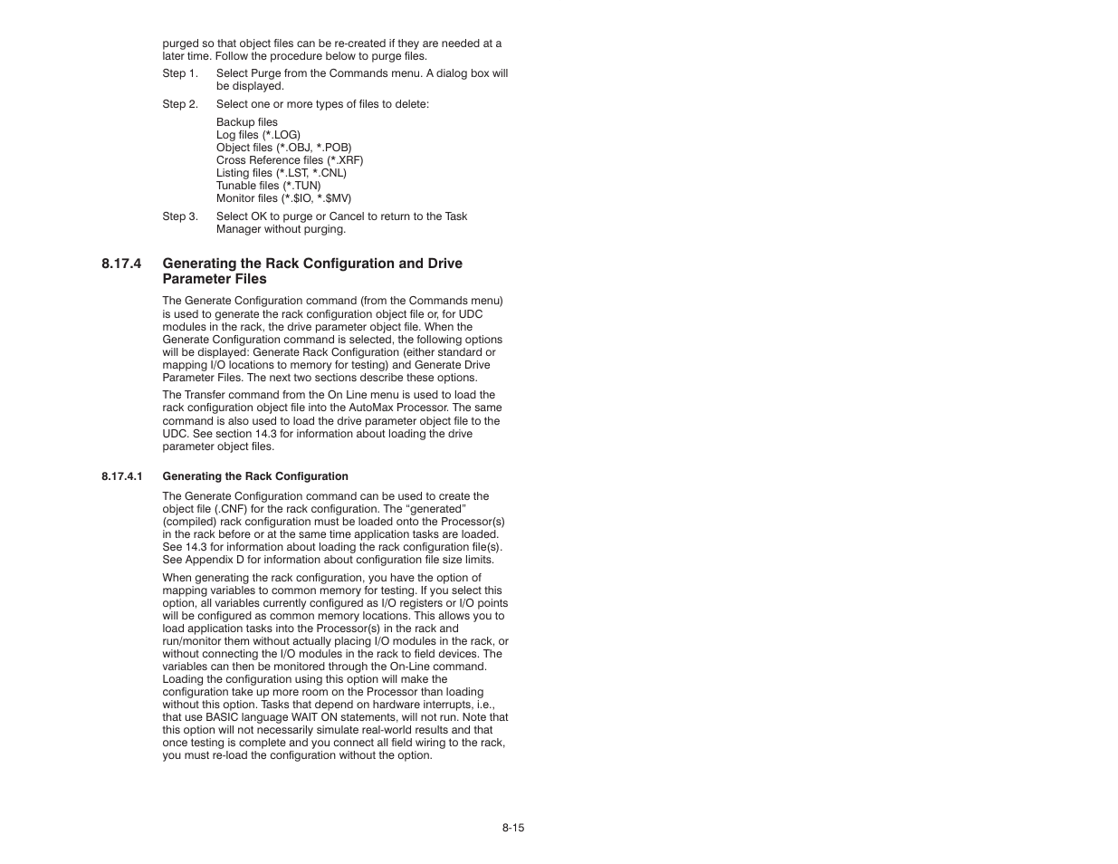 Rockwell Automation 47C626 AutoMax Programming Executive V4.2 User Manual | Page 137 / 278