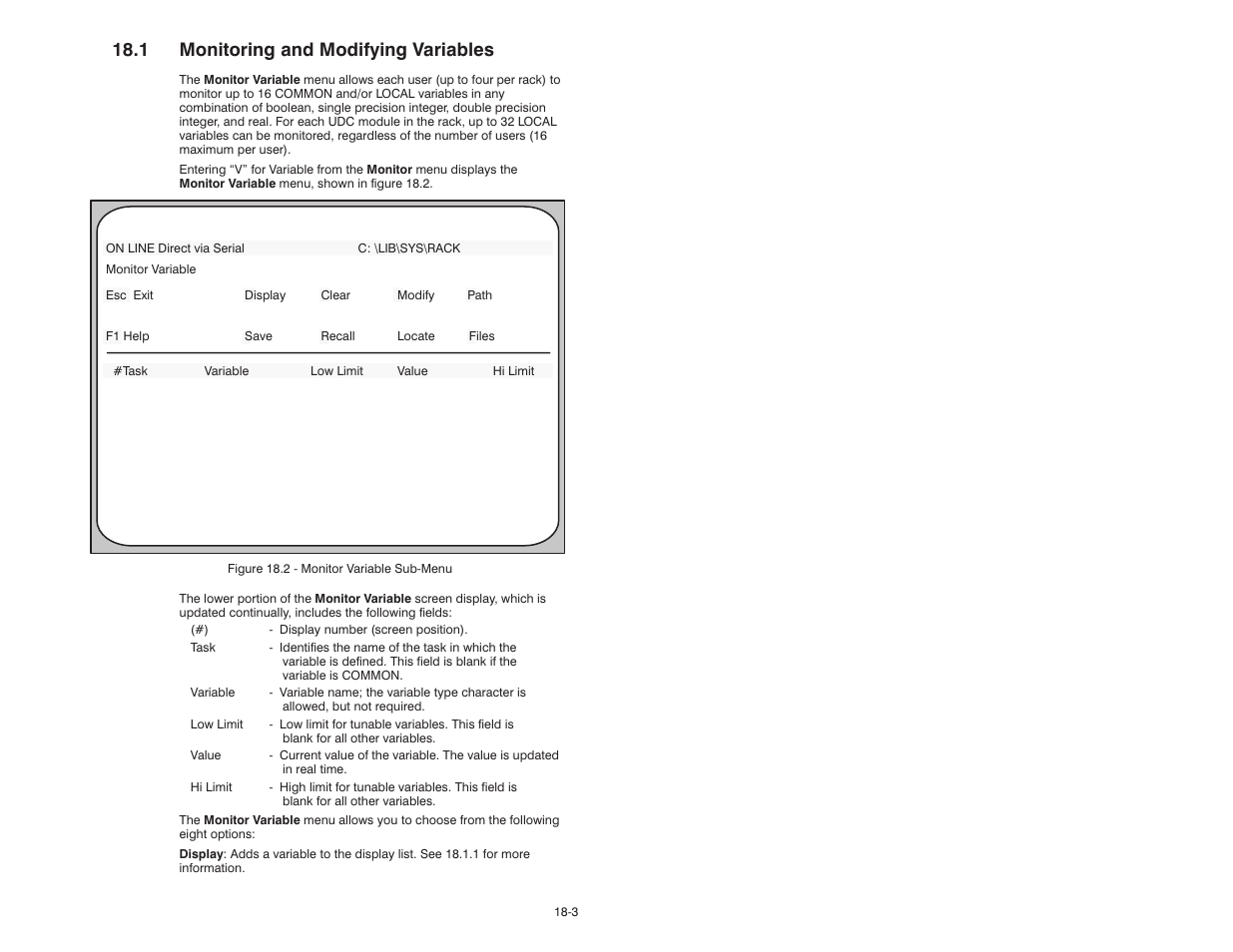 1 monitoring and modifying variables | Rockwell Automation 47C626 AutoMax Programming Executive V4.2 User Manual | Page 189 / 278