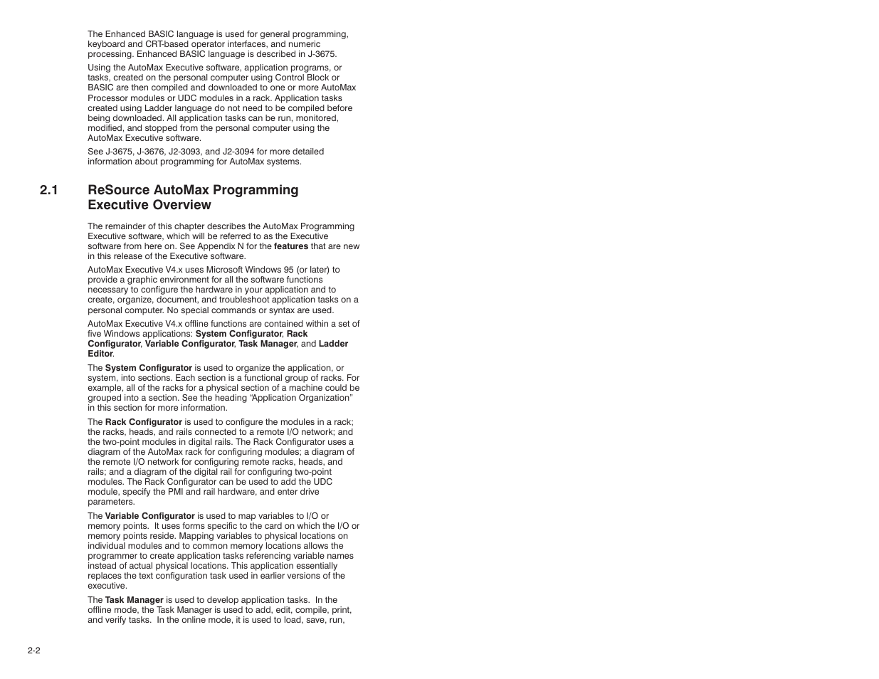 1 resource automax programming executive overview | Rockwell Automation 47C626 AutoMax Programming Executive V4.2 User Manual | Page 22 / 278