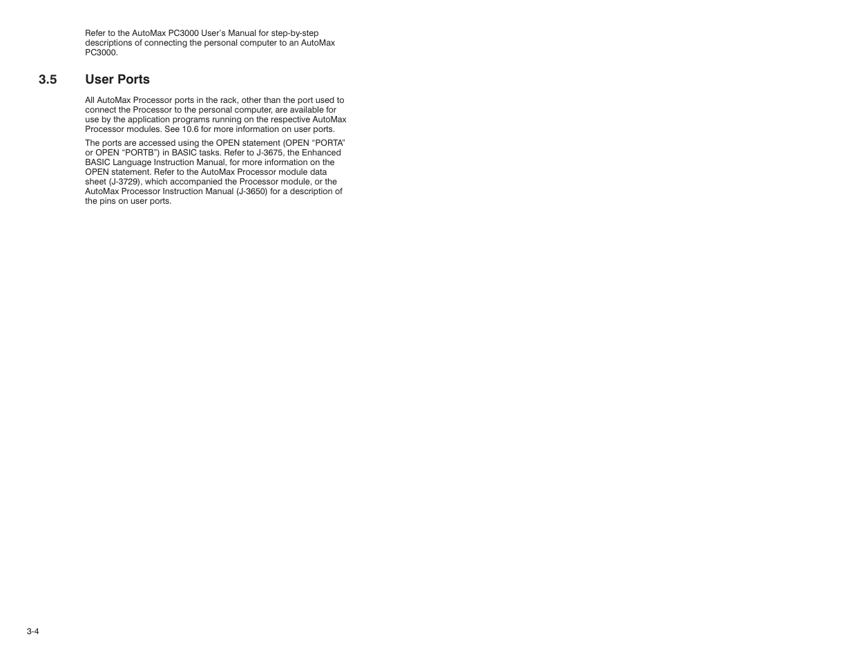 5 user ports | Rockwell Automation 47C626 AutoMax Programming Executive V4.2 User Manual | Page 30 / 278