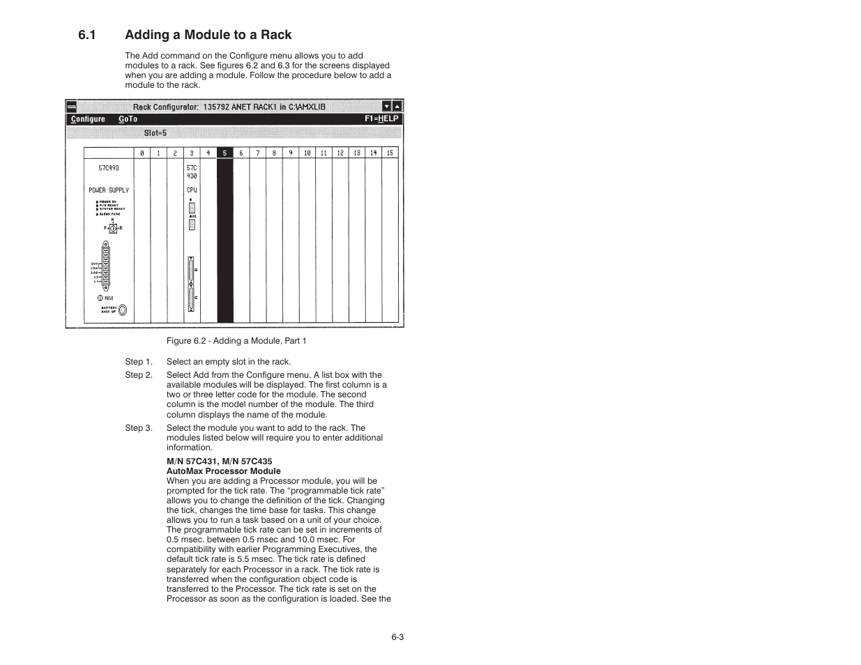 1 adding a module to a rack | Rockwell Automation 47C626 AutoMax Programming Executive V4.2 User Manual | Page 89 / 278