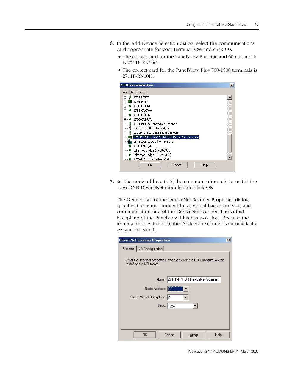 Rockwell Automation DeviceNet Communications for PanelView Plus and PanelView Plus CE User Manual | Page 17 / 76