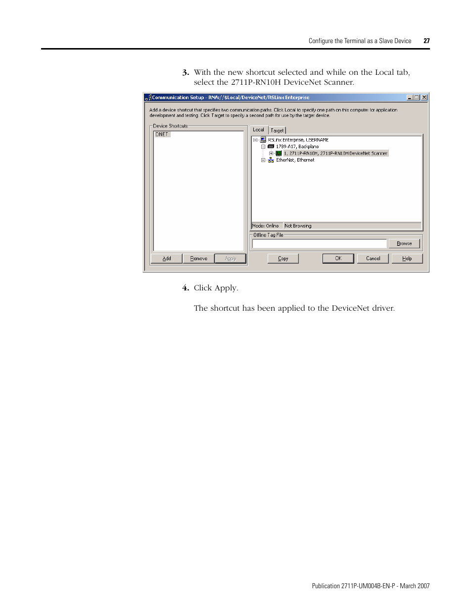 Rockwell Automation DeviceNet Communications for PanelView Plus and PanelView Plus CE User Manual | Page 27 / 76