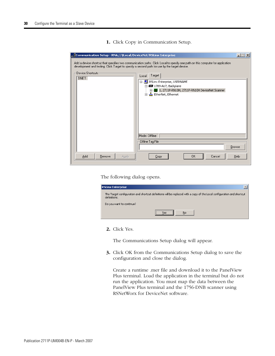 Rockwell Automation DeviceNet Communications for PanelView Plus and PanelView Plus CE User Manual | Page 30 / 76