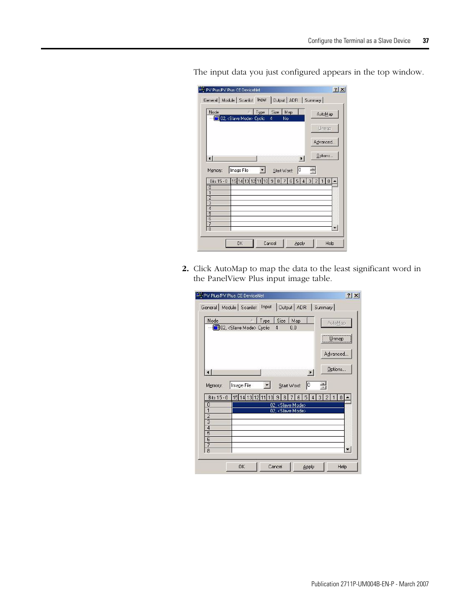 Rockwell Automation DeviceNet Communications for PanelView Plus and PanelView Plus CE User Manual | Page 37 / 76