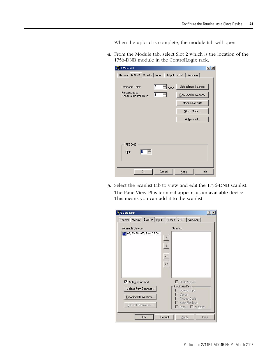 Rockwell Automation DeviceNet Communications for PanelView Plus and PanelView Plus CE User Manual | Page 41 / 76