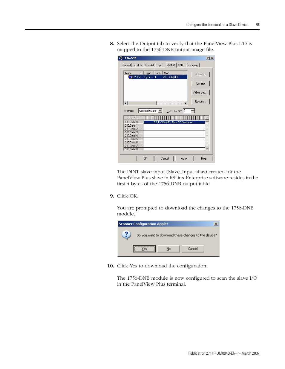 Rockwell Automation DeviceNet Communications for PanelView Plus and PanelView Plus CE User Manual | Page 43 / 76