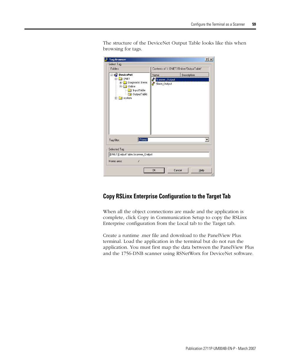 Rockwell Automation DeviceNet Communications for PanelView Plus and PanelView Plus CE User Manual | Page 59 / 76