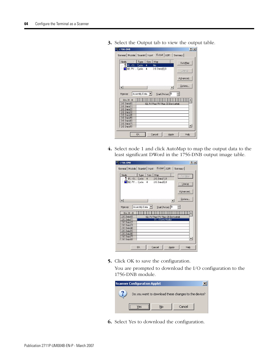 Rockwell Automation DeviceNet Communications for PanelView Plus and PanelView Plus CE User Manual | Page 64 / 76