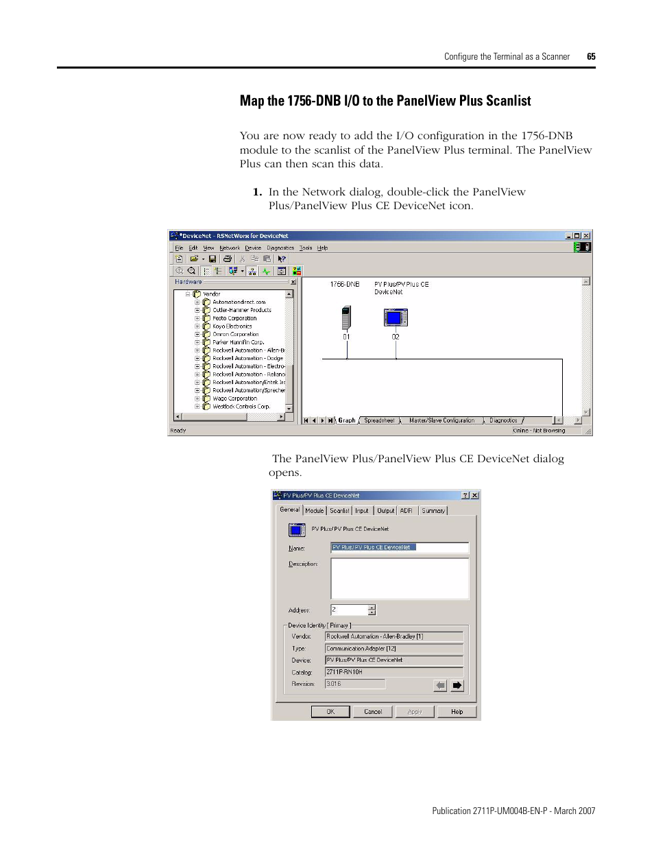 Rockwell Automation DeviceNet Communications for PanelView Plus and PanelView Plus CE User Manual | Page 65 / 76