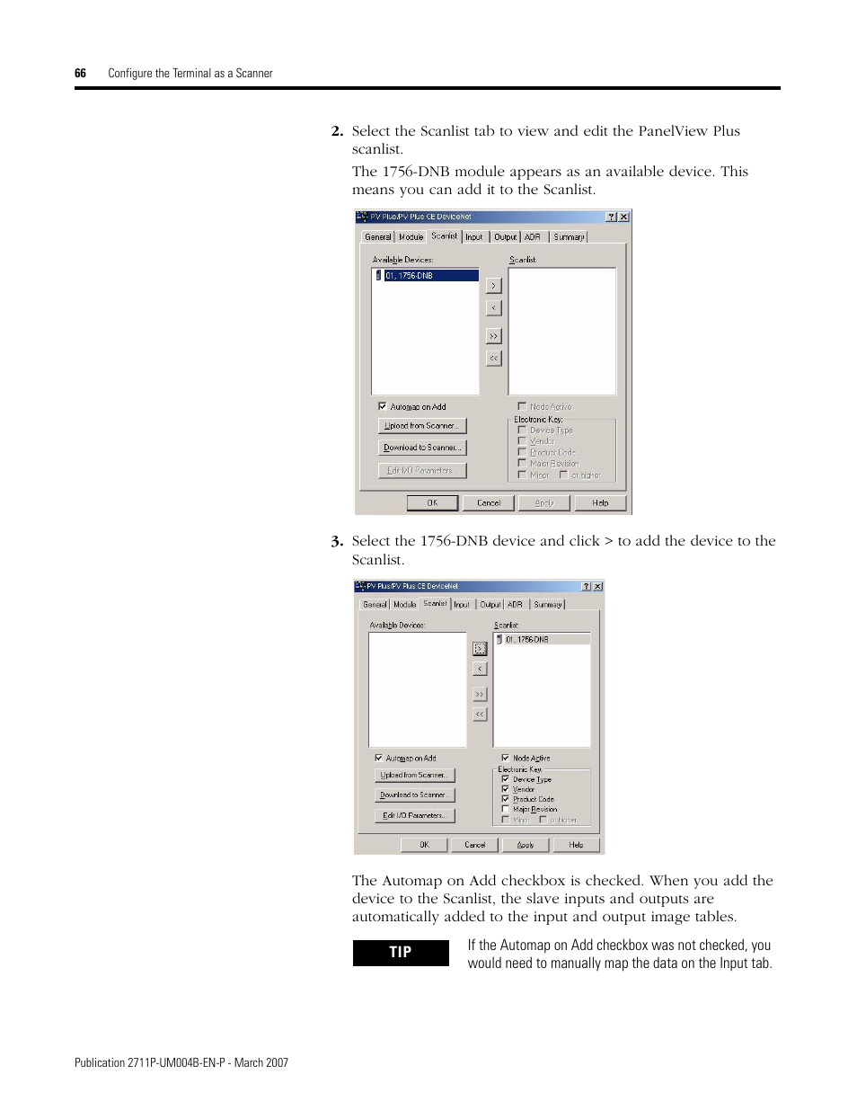 Rockwell Automation DeviceNet Communications for PanelView Plus and PanelView Plus CE User Manual | Page 66 / 76