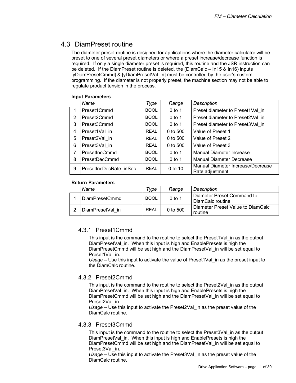 3 diampreset routine | Rockwell Automation 9329 Drive Application Software User Manual | Page 11 / 30