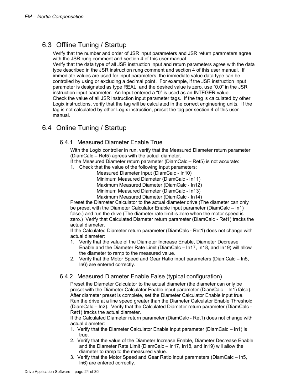 3 offline tuning / startup, 4 online tuning / startup | Rockwell Automation 9329 Drive Application Software User Manual | Page 24 / 30