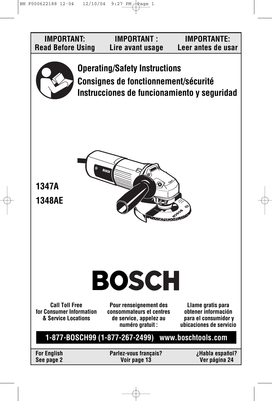 Bosch 1348AE User Manual | 36 pages