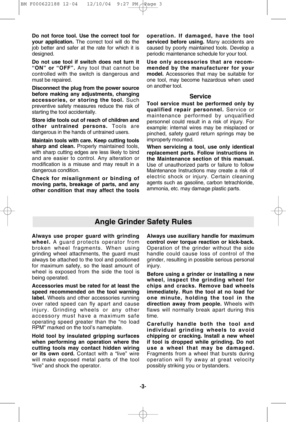 Angle grinder safety rules | Bosch 1348AE User Manual | Page 3 / 36