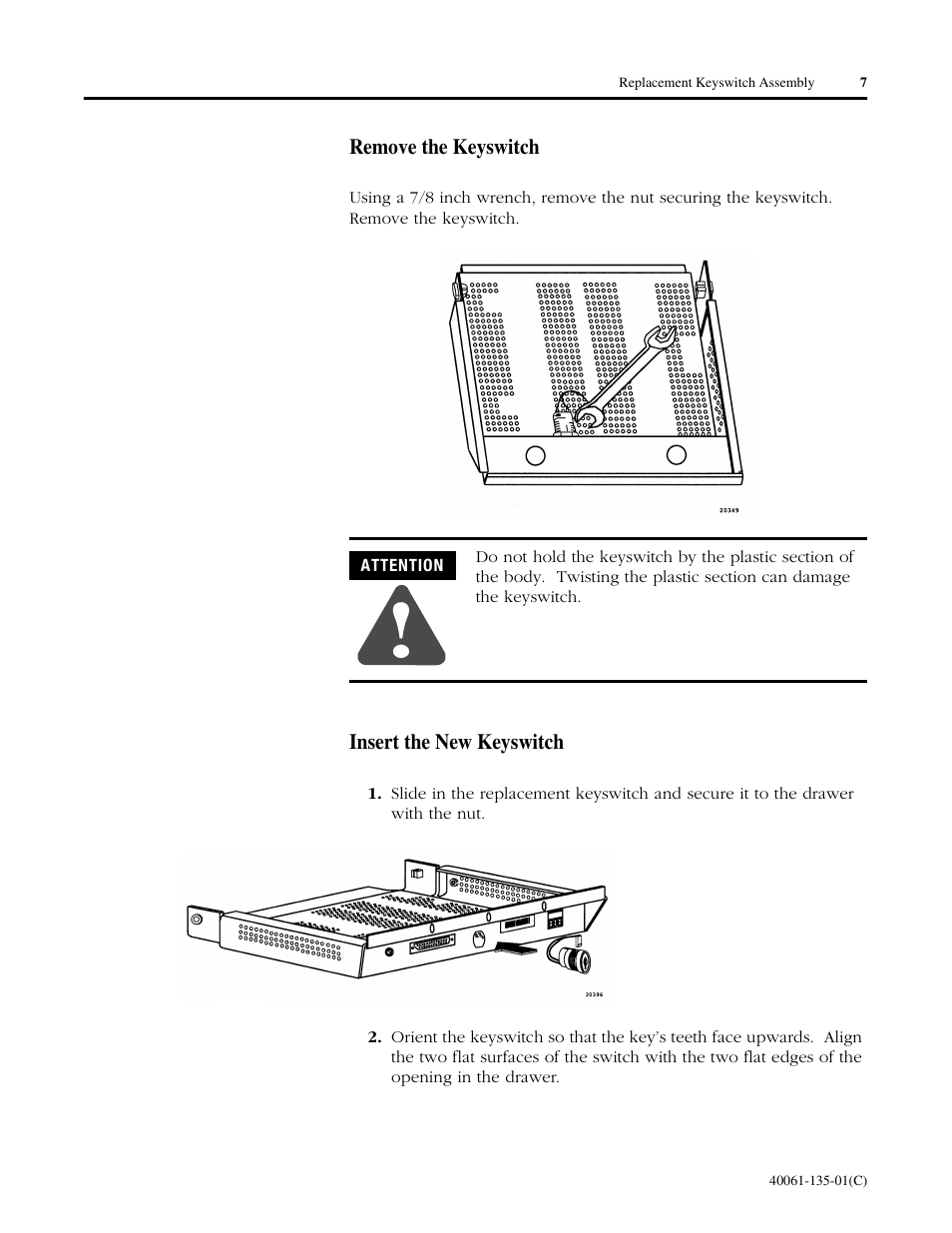 Rockwell Automation 2711E-NKSW1 Replacement Keyswitch Assembly User Manual | Page 7 / 24