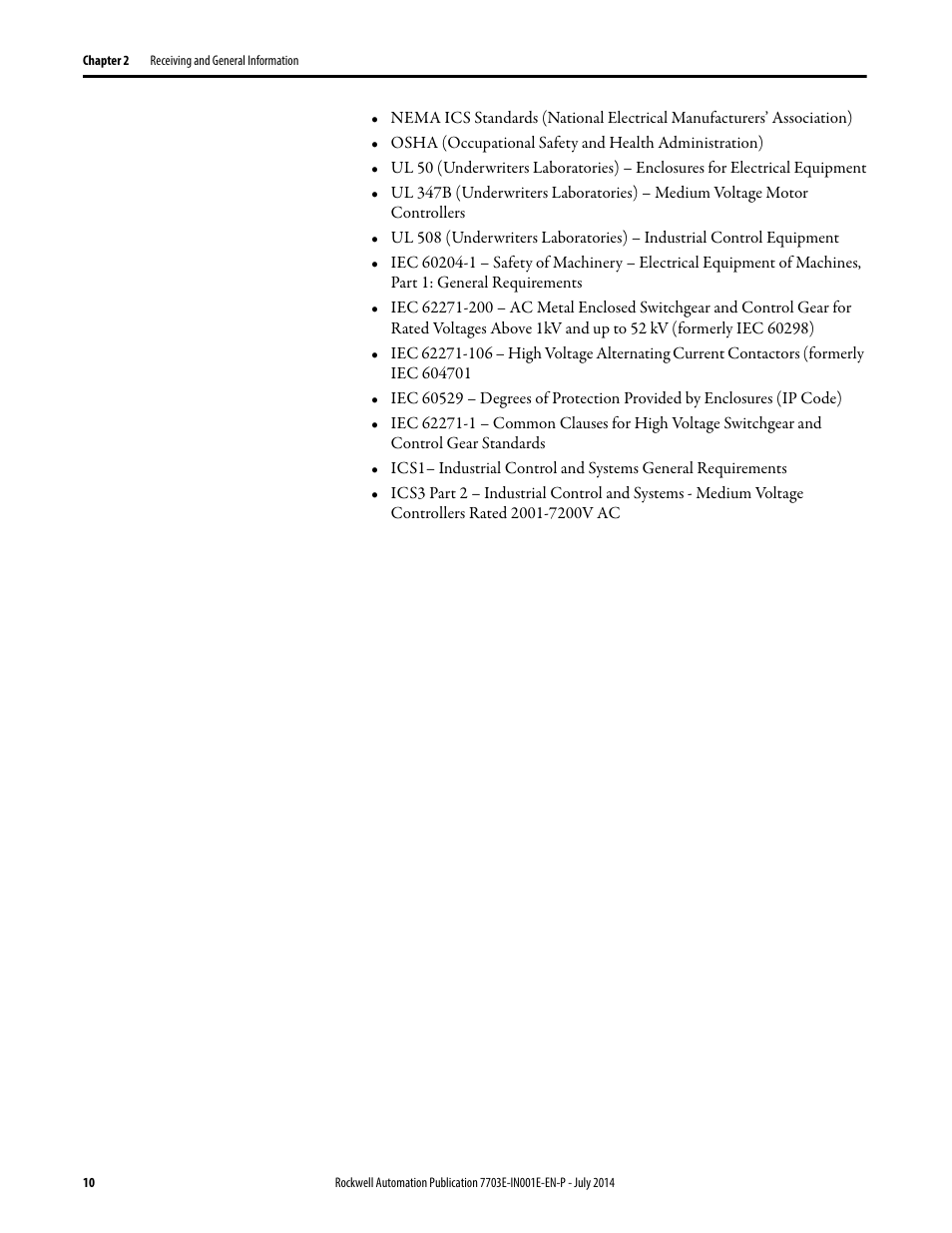Rockwell Automation 7703E Medium Voltage SMC OEM Components - 10-15 kV User Manual | Page 10 / 58