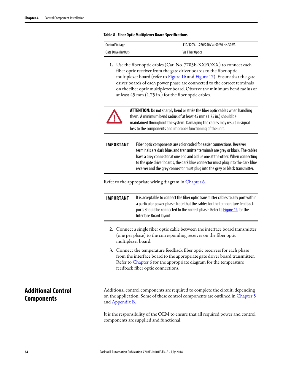 Additional control components | Rockwell Automation 7703E Medium Voltage SMC OEM Components - 10-15 kV User Manual | Page 34 / 58