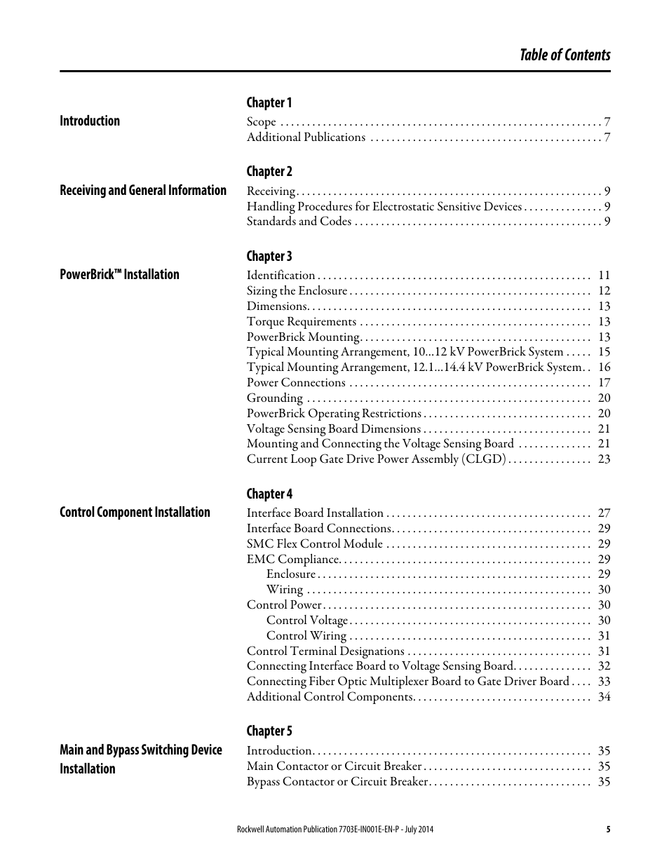 Rockwell Automation 7703E Medium Voltage SMC OEM Components - 10-15 kV User Manual | Page 5 / 58
