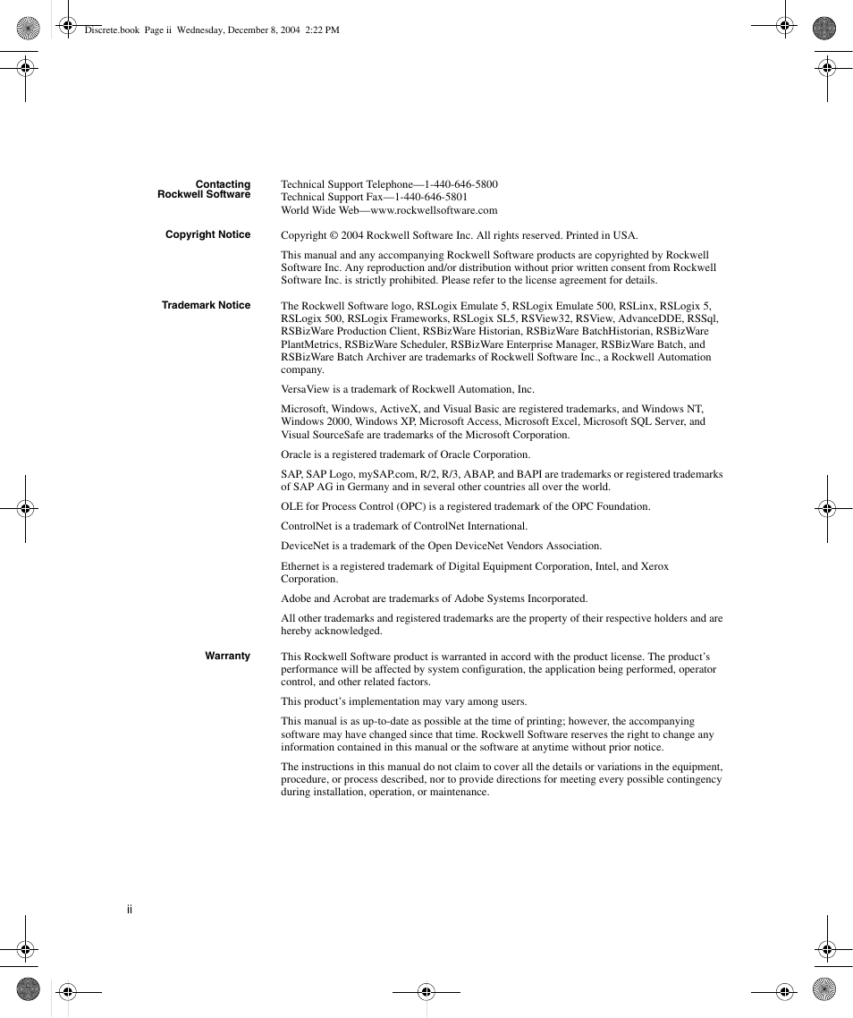 Rockwell Automation Discrete Machine Performance Solution User Manual | Page 2 / 106