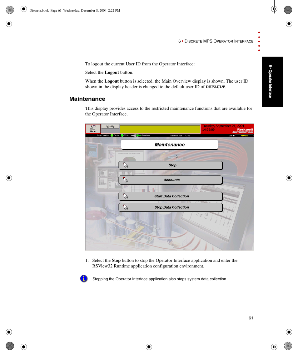 Maintenance | Rockwell Automation Discrete Machine Performance Solution User Manual | Page 67 / 106