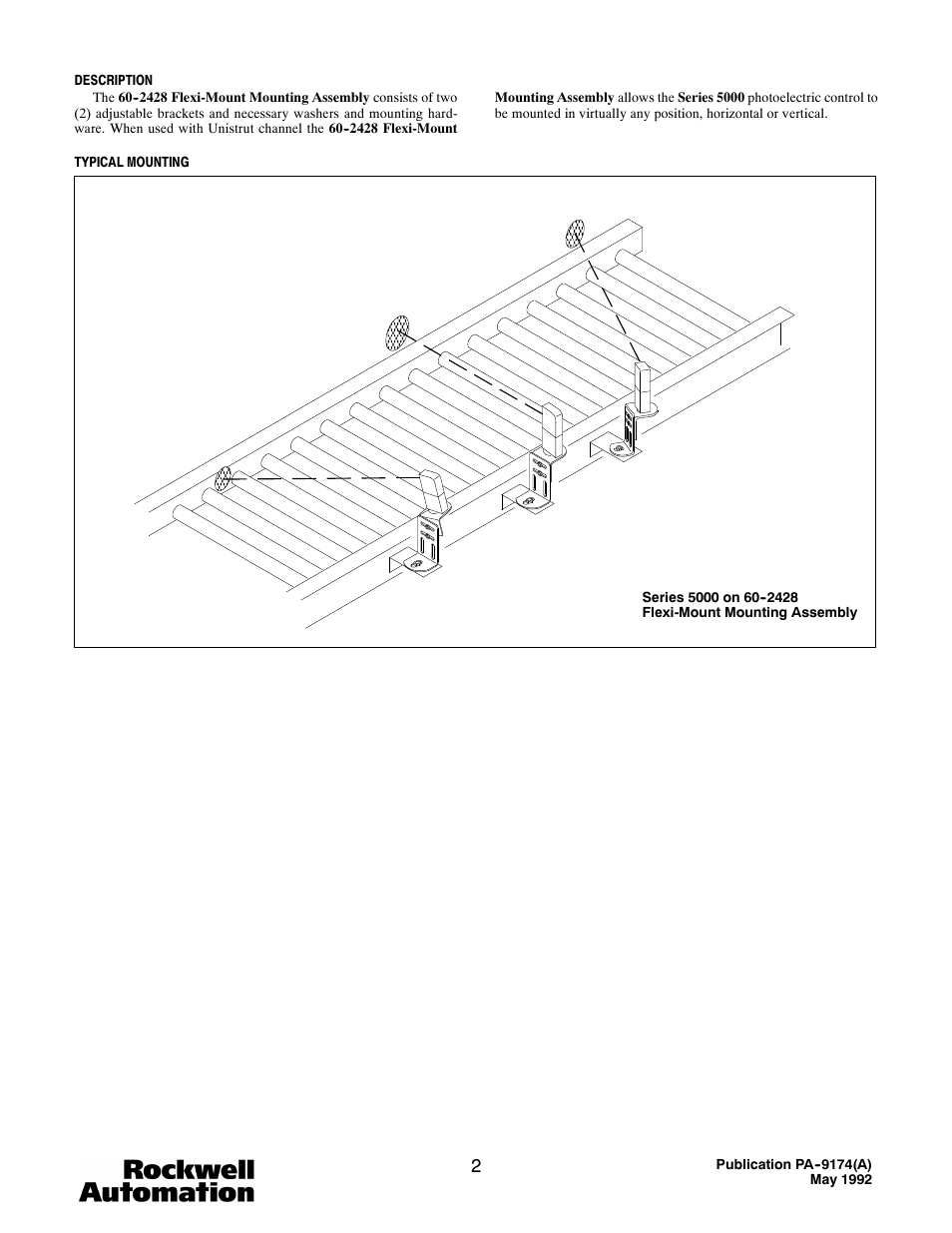 Rockwell Automation 60-2428 Special Mounting Assembly for Series 5000 User Manual | Page 2 / 2