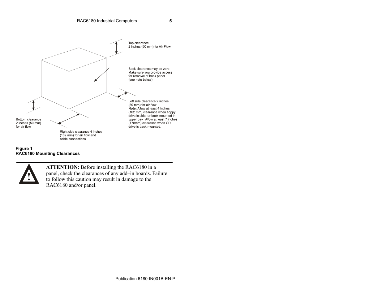 Rockwell Automation 6180 RAC6180 Industrial Computers Installation Instructions User Manual | Page 5 / 32