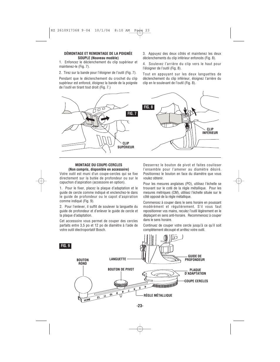 Bosch RZ25 User Manual | Page 23 / 44