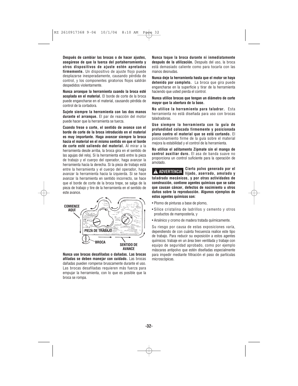 Bosch RZ25 User Manual | Page 32 / 44