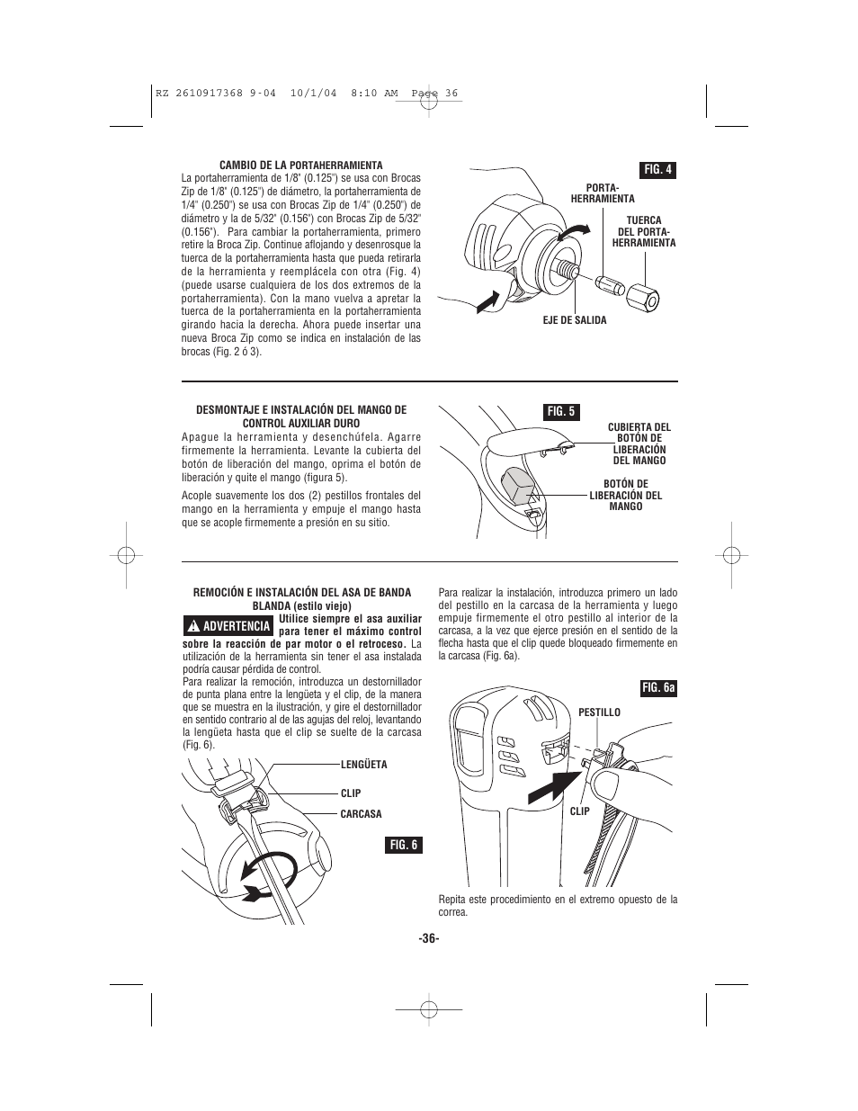 Bosch RZ25 User Manual | Page 36 / 44