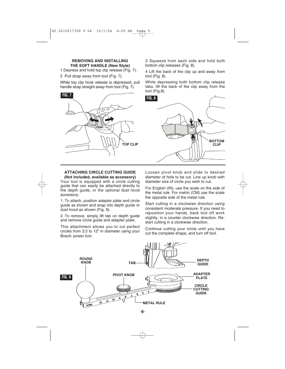 Bosch RZ25 User Manual | Page 9 / 44