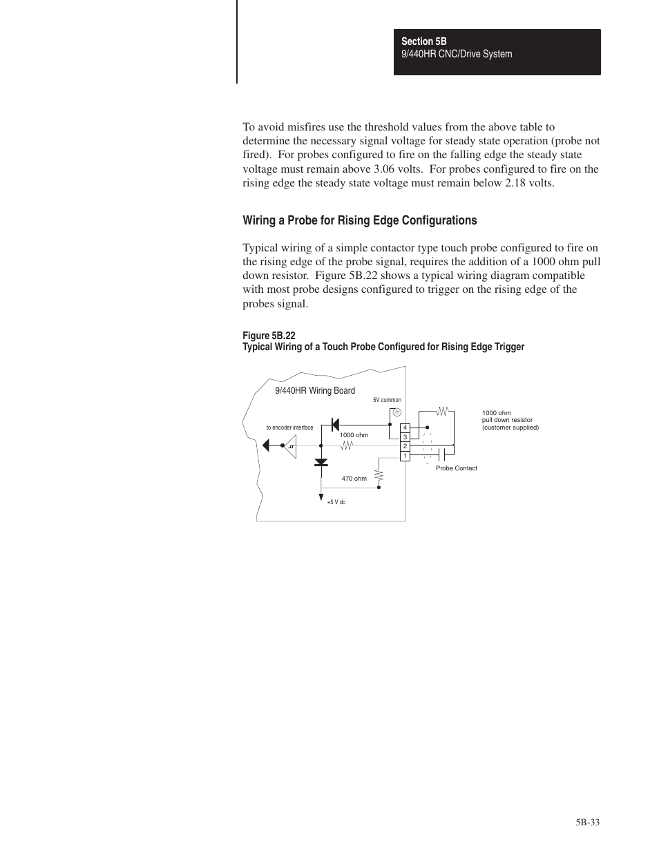 Wiring a probe for rising edge configurations | Rockwell Automation 8520 9/Series Hardware TAB 5 User Manual | Page 107 / 150