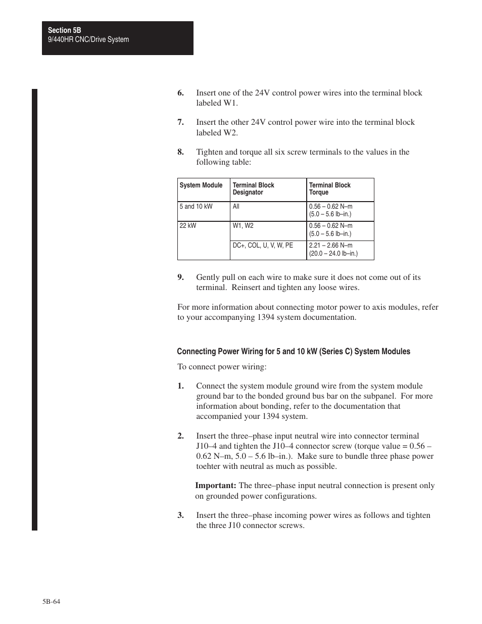 Rockwell Automation 8520 9/Series Hardware TAB 5 User Manual | Page 138 / 150